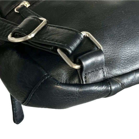 NWOT Osgoode Marley Teardrop Multi Zip Black Leather Backpack Travel Designer - Picture 8 of 16